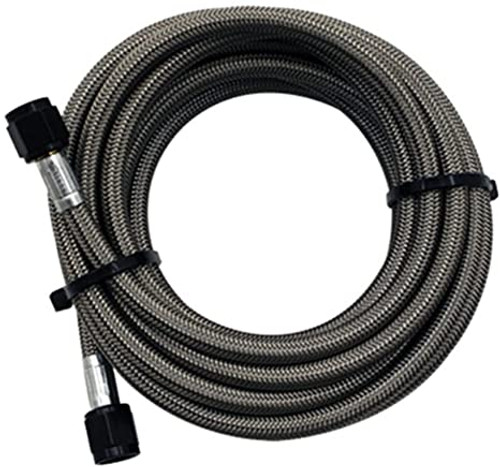 Snow Performance 15ft Braided Stainless Line (Black) w/ -4AN Fittings (NX Version)