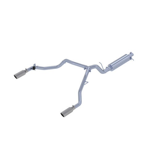 MBRP 19-20 Ford Ranger 2.3L T304 3in Dual Split Rear Outlet 4in OD Tips Cat Back Exhaust - S5223304