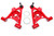 BMR 79-93 Mustang Fox Lower Control A-Arm Front w/ Spring Pocket/Tall Ball Joint - Red - AA037R Photo - Primary