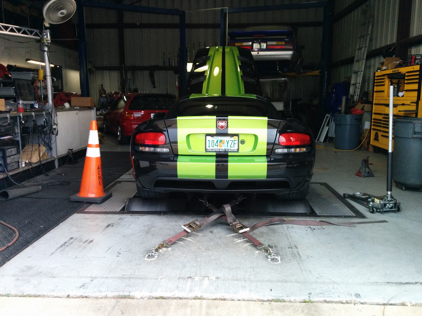 Unleashed Dodge Viper on Dyno