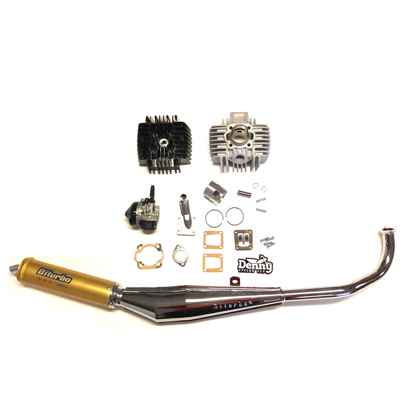 Tomos A3 44mm Top End Speed Kit w/ Exhaust - DENNY CYCLES LLC Tomos A3 44mm Top End Speed Kit w/ Exhaust - DENNY CYCLES LLC