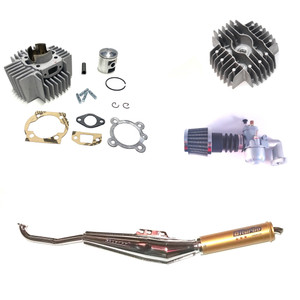 Puch 70cc 45mm Speed Kit w/ Gold Biturbo Exhaust Puch 70cc 45mm Speed Kit w/ Gold Biturbo Exhaust