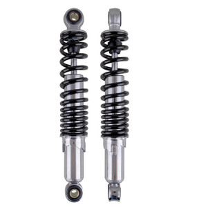 Chrome / Black Rear Moped Shock Set (280mm)