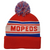 Mopeds Knit Pom-Pom Cuffed Logo Beanie