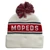 Copy of Mopeds Knit Pom-Pom Cuffed Logo Beanie (Cream / Red)