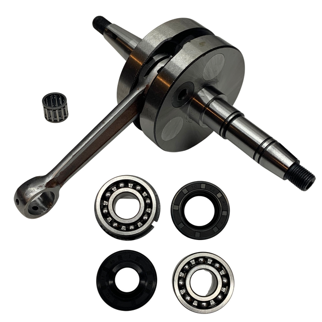 Aluminum Stuffed Crankshaft w/ Bearings & Seals for Puch E50 Engines