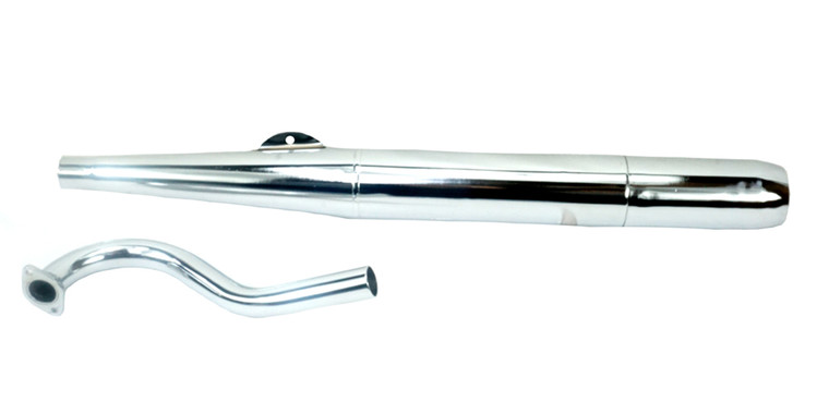 Puch Stock Style 28mm Exhaust - Chrome
