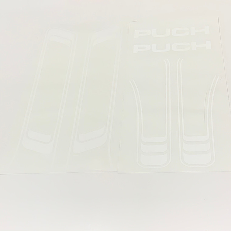 White Decal Set for Puch Maxi Moped