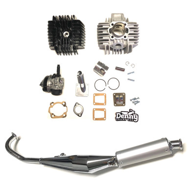 Tomos A3 44mm Speed Kit w/ Chrome Exhaust - DENNY CYCLES LLC
