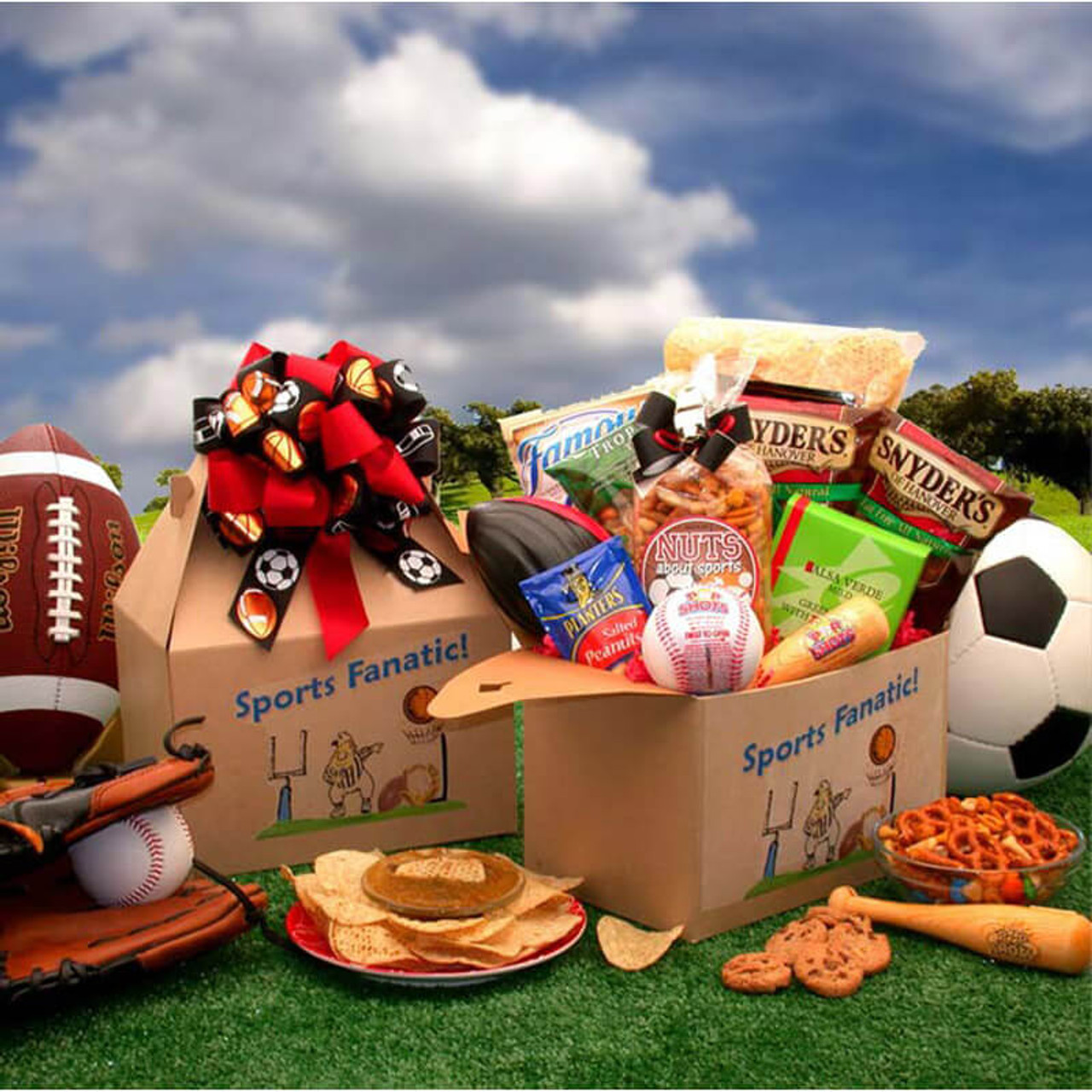 Football Fanatic Sports Gift Basket | Conrad's Gourmet Gifts