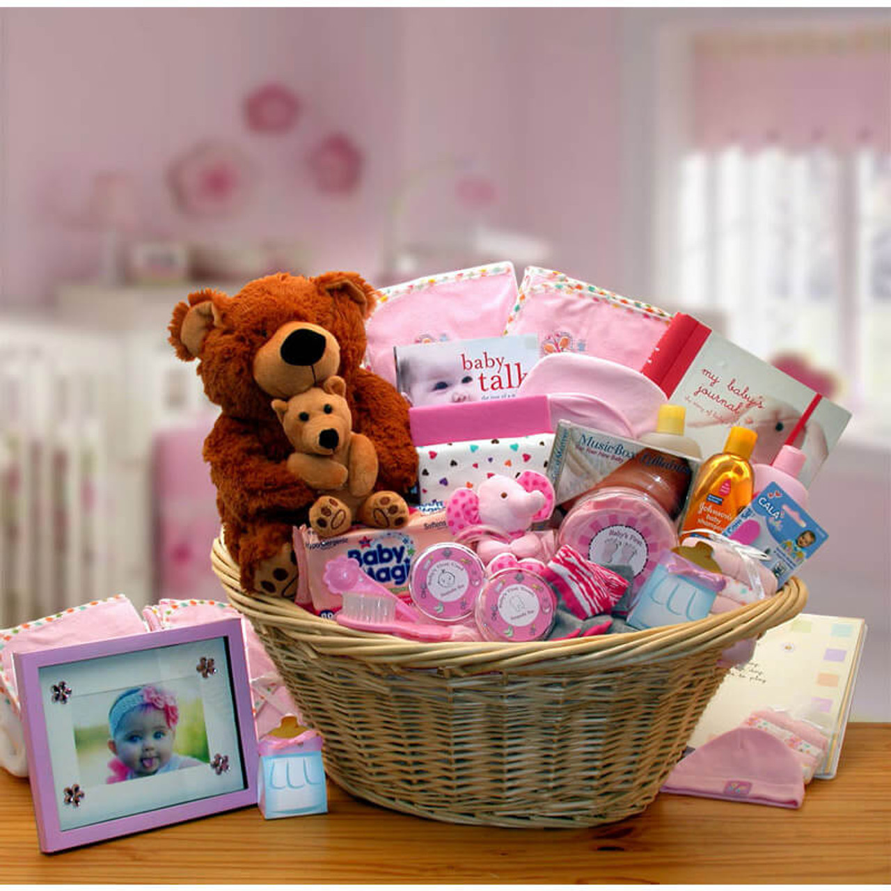 welcome home baby girl gift basket