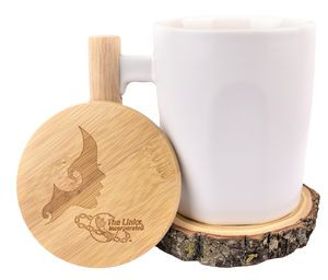 Custom 12 Oz. Ceramic Mug with Logo Lid | Bulk Promo