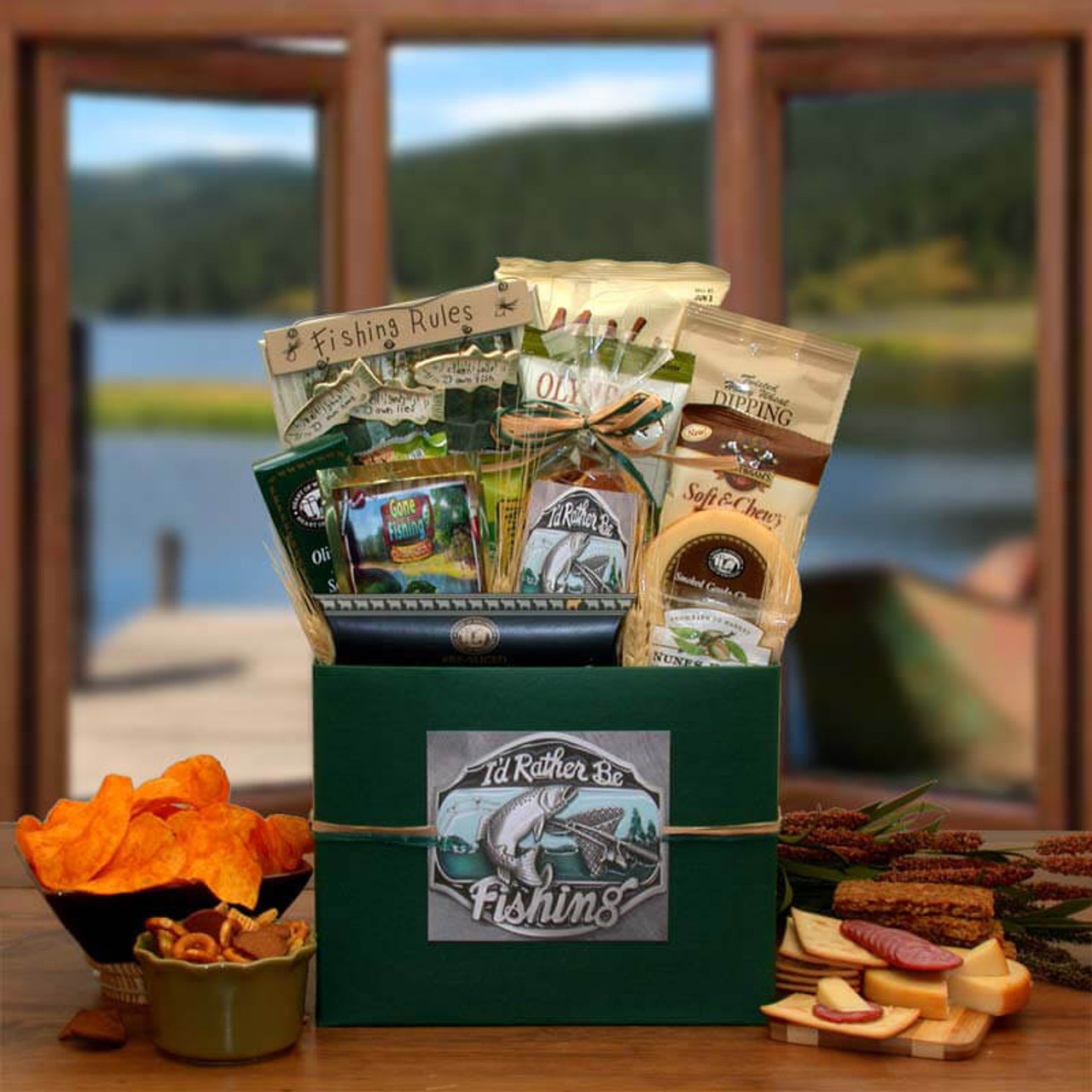 The Fisherman's Fishing Creel Gift Basket - Gift Baskets for Delivery