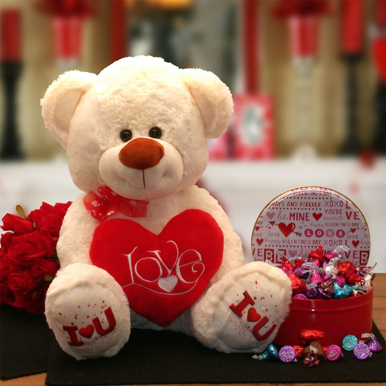 Amazon.com: Nleio I Love You Teddy Bear, 14