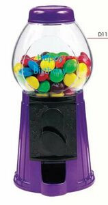 3-1/2"x3-1/2"x6" Purple Gumball- Candy Dispenser Machine
