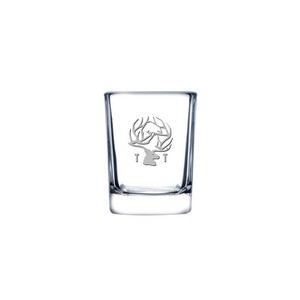 2.5 Oz. Shooter Selection Square Shot Glass (Deep Etch)