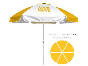Custom Printed Round Patio Umbrella 7.5' - Montecarlo
