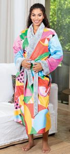 Sublimated Shawl Collar Robe, S/M