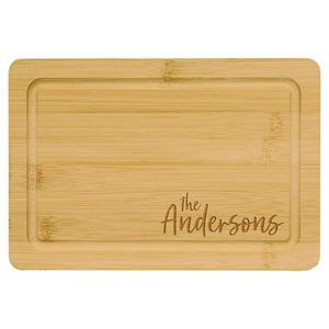 Bamboo Cutting Board with Drip Ring 9" x 6"