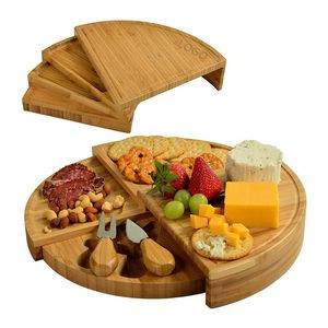 Bamboo Cheese/Charcuterie Board with Knives