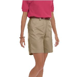 Ladies' Flat Front Twill Shorts