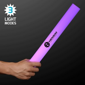 Imprinted 16" Purple LED Foam Cheer Stick - Domestic Print