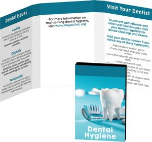 Awareness Tek Booklet with Tooth Shaped Dental Floss With Key Chain