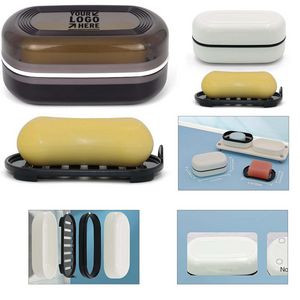 Removable Draining Layer Travel Portable Leakproof Soap Container