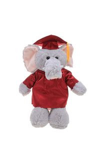 Soft Plush Elephant in Graduation Cap & Gown Stuffed Animal