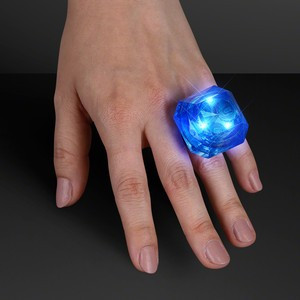 Huge Blue Gem Lighted Rings