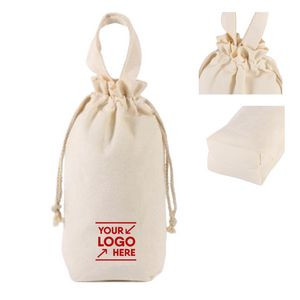 Canvas Drawstring Cosmetic Bag with Handle