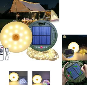 Portable Solar Powered and Tent Lantern with Remote Control & 5 Lighting Modes