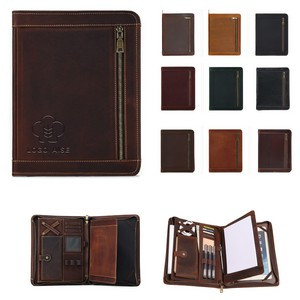 Crazy Horse Leather Tablet Organizer Padfolio 10.5"