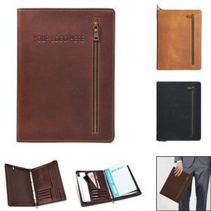 Crazy Horse Leather Tablet Organizer Padfolio 12.9 Inch