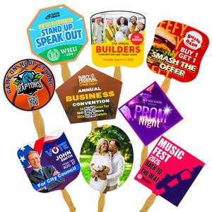Full Color Stock Hand Fans 16 pt - Free Setup