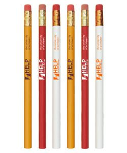 Union Printed - Round Wooded Imported Value Jumbo #2 Graphite Pencil with Eraser - 1-Color Print