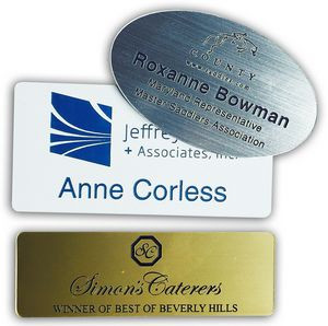 Plastic Engraved Name Badge (1"x3")