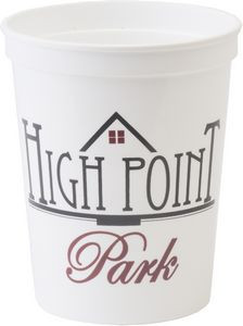 16 Oz. Smooth Walled Plastic Stadium Cup with Automated Silkscreen Imprint
