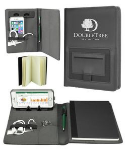 Union Printed - (9x6) Leatherette PU Fabric Portfolios with 1-Color Print