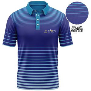 Unisex 180 GSM Spandex Milk Silk Sublimation Short Sleeve Polo