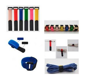 Reusable Hook Loop Cable Organizer Strap