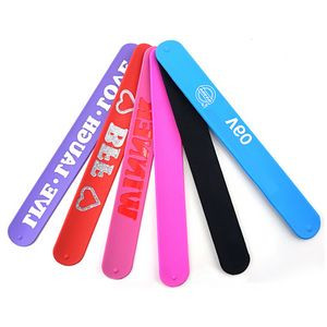 Ruler Printed Silicone Slap Bracelet