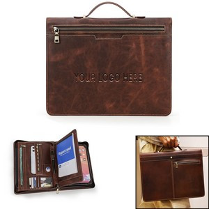 Leather Portfolio with Hidden Handle