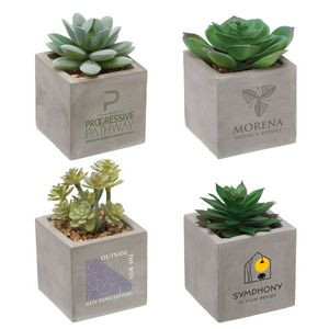 Mini Faux Potted Succulent