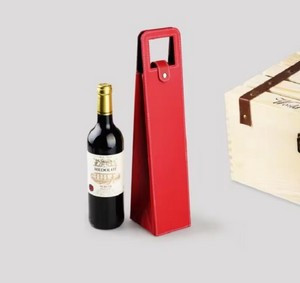 Reusable Leather Wine Tote Bag