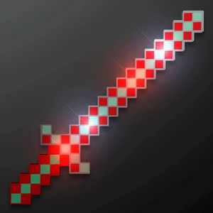 Light Up 8-Bit Christmas Swords Pixel Toys - BLANK