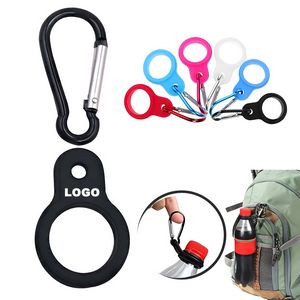 1'' Detachable Silicone Portable Hydrate Bottle Holder Carabiner