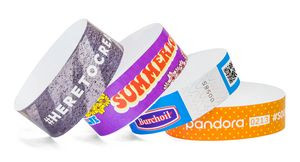 1" Tyvek Full Color Imprint Custom Wristbands