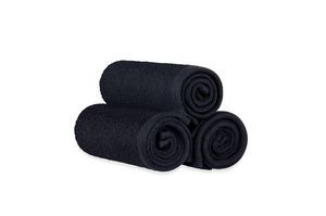 100% Ringspun Cotton Charcoal Black Dyed Hand Towel w/Dobby Hem