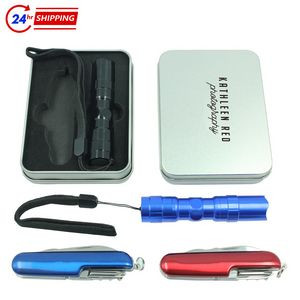 Multifunctional Tool Knife Set With Flashlight